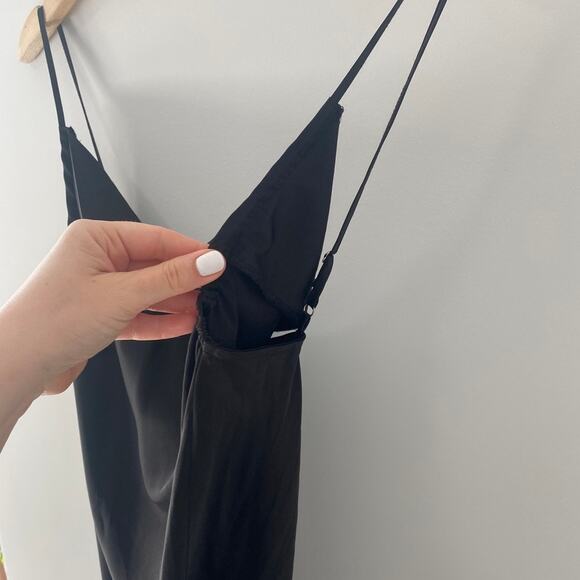 Forever 21 Black Slinky Silky Mini Dress Size Small - Picture 3 of 7